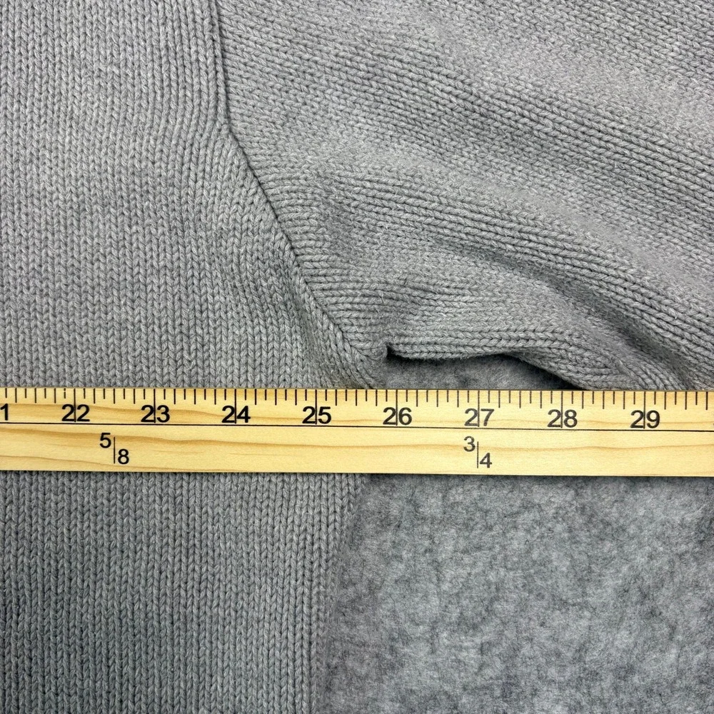 Vintage Polo Ralph Lauren Crewneck Sweater Grey Cotton Knit Pony Logo XL